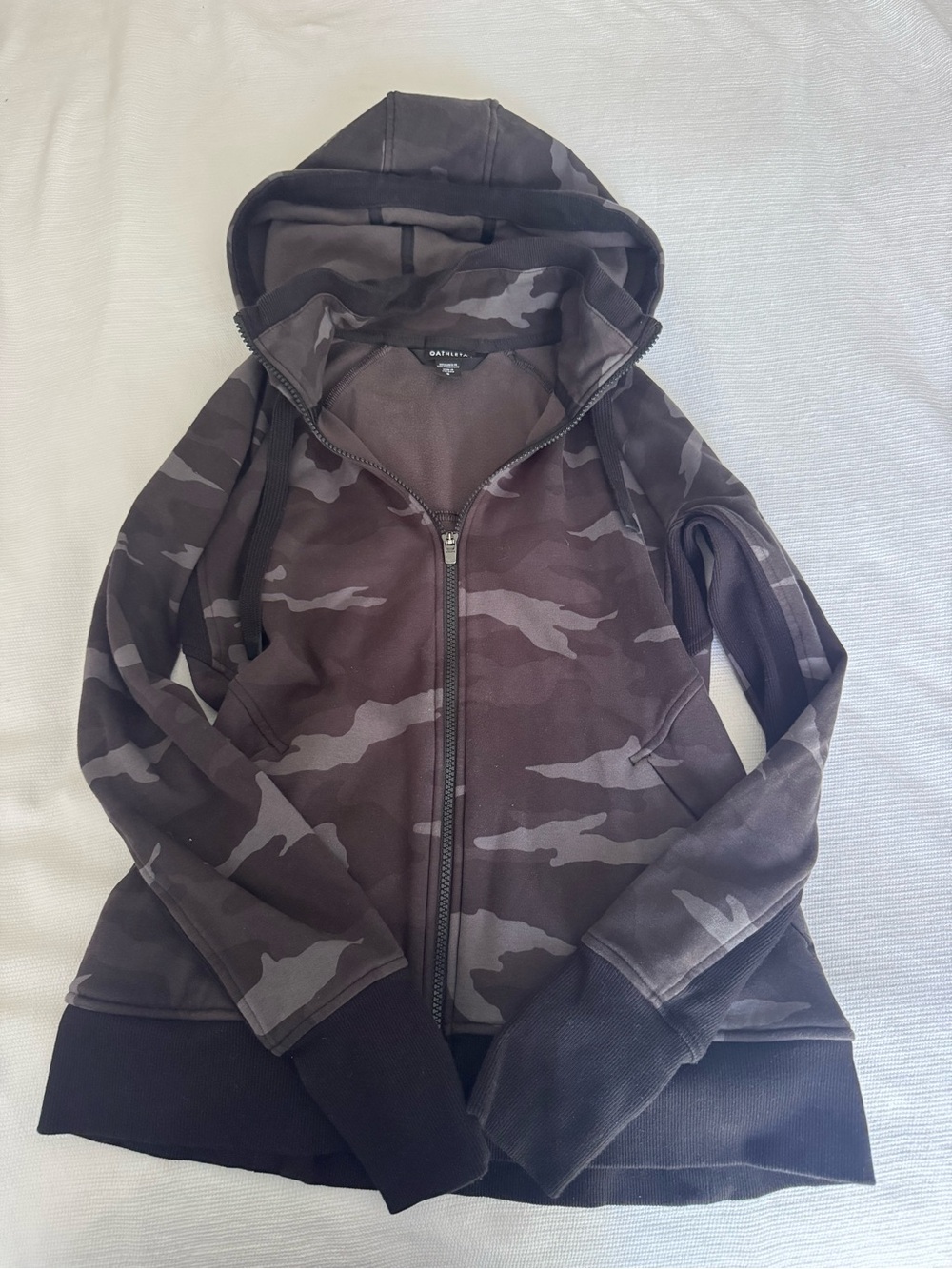Athleta Women's Camo Zip Hoodie - Dark Gray